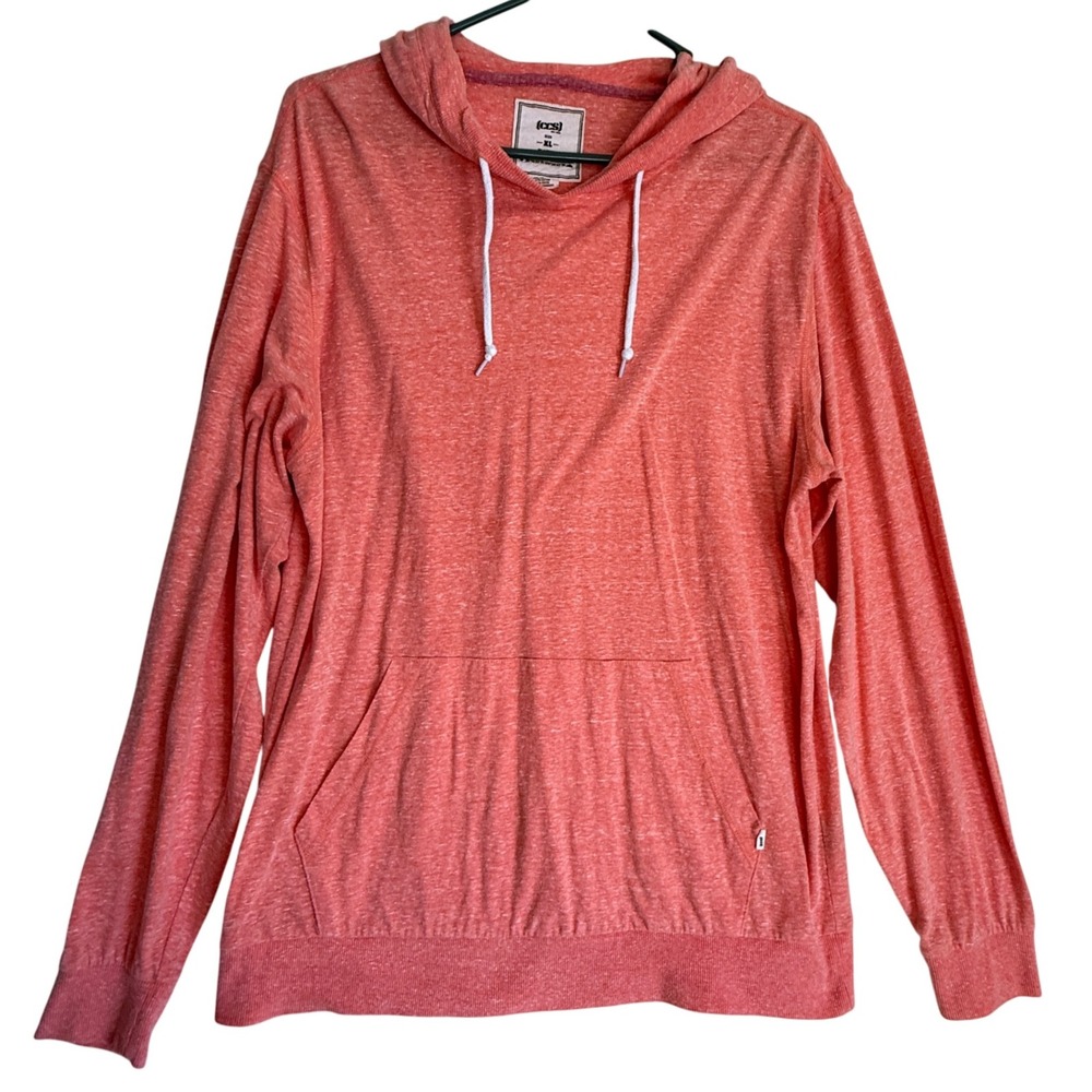 CCS Coral Heathered‎ Pullover Hoodie Long Sleeve Kangaroo Pocket XL